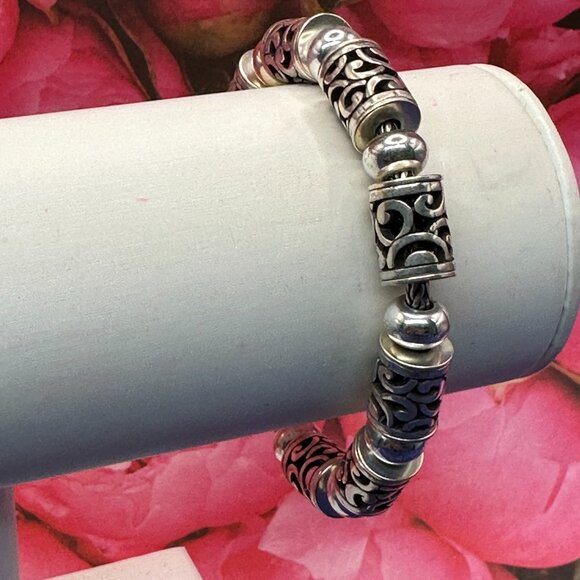 Brighton Retired Silver-Plated Deco Lace Bracelet - Picture 5 of 11